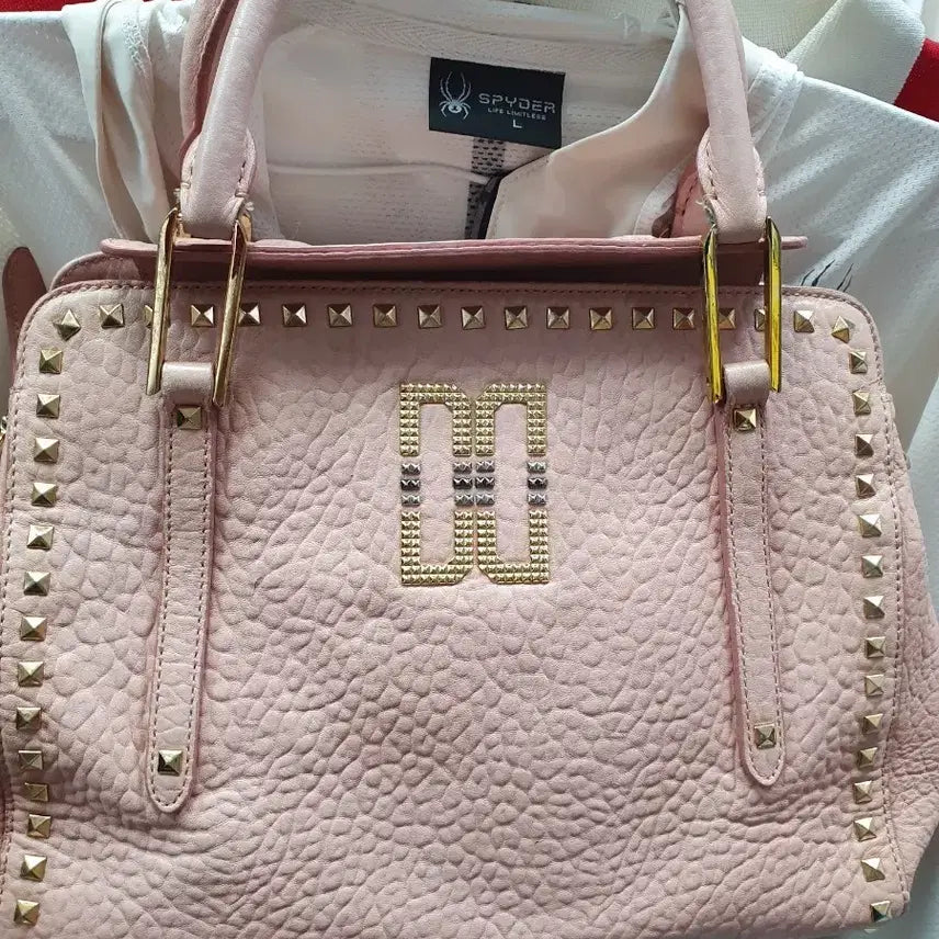 [BUNJANG] Daks Pink Studded Tote Bag / 닥스   핑크 스터드 장식 토트백