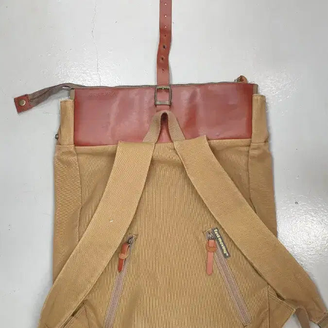 [SOLD OUT] 팩큰롤 캔버스 가죽 롤탑 백팩