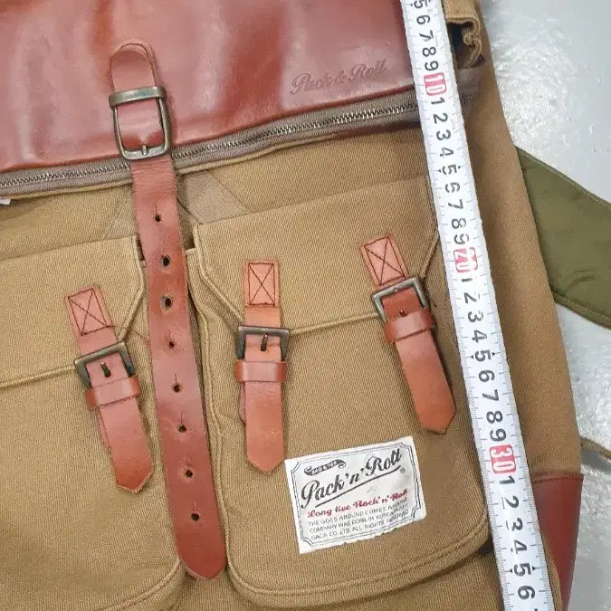 [SOLD OUT] 팩큰롤 캔버스 가죽 롤탑 백팩