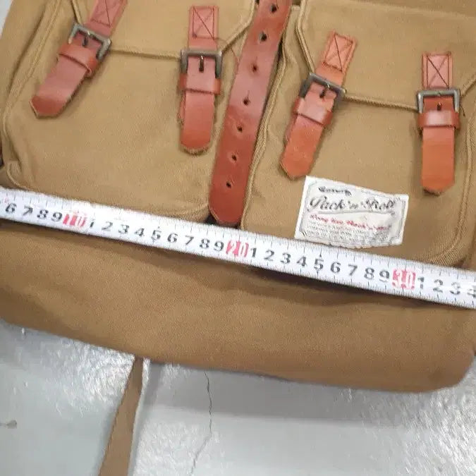 [SOLD OUT] 팩큰롤 캔버스 가죽 롤탑 백팩