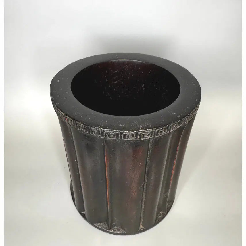 [BUNJANG] Antique Chinese Red Wood Carved Brush Pot / 고대 문방용품 - 홍목 조각 붓 통
