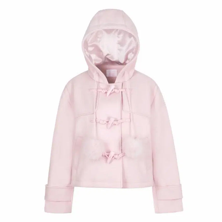 [BUNJANG] Aida Club Pom Pom Coat Pink / 아이당클럽 폼폼 코트 핑크