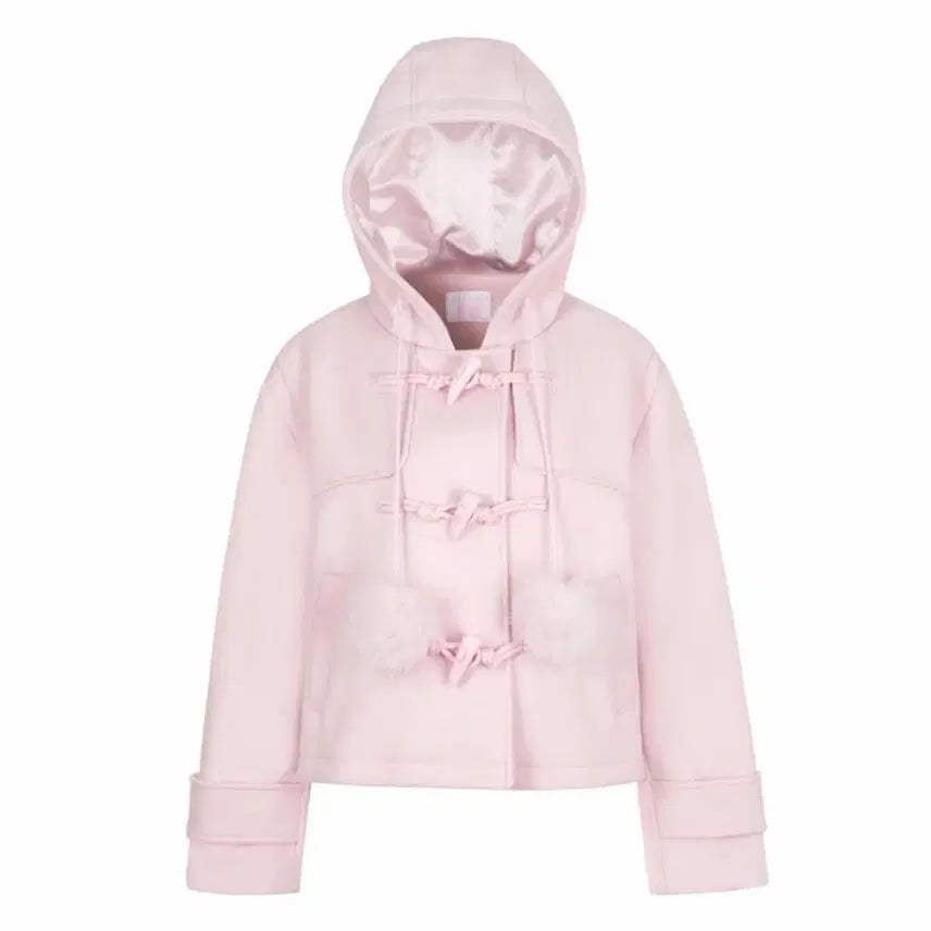 [BUNJANG] Aida Club Pom Pom Coat Pink / 아이당클럽 폼폼 코트 핑크