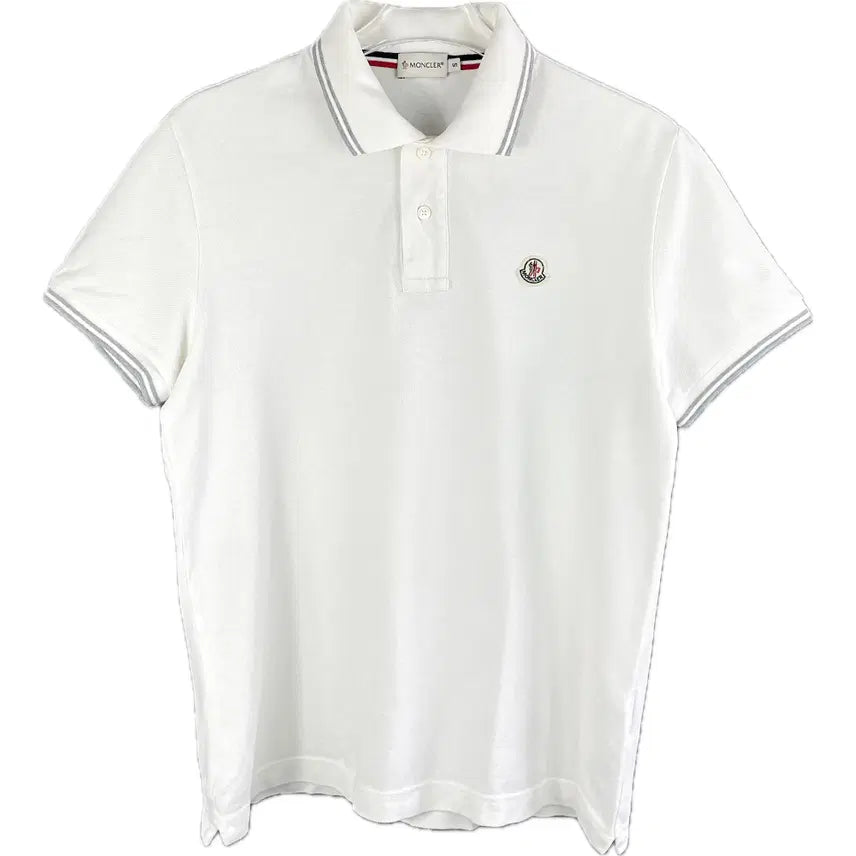 [BUNJANG] Moncler Embroidered Patch Cotton Polo T-shirt / [S] 몽클레어 자수 패치 코튼 폴로 반팔 티셔츠