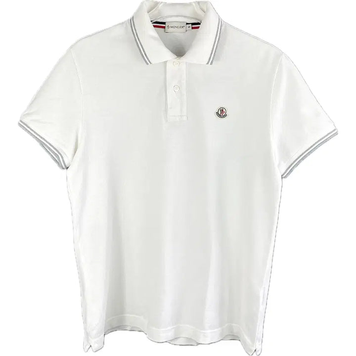 [BUNJANG] Moncler Embroidered Patch Cotton Polo T-shirt / [S] 몽클레어 자수 패치 코튼 폴로 반팔 티셔츠