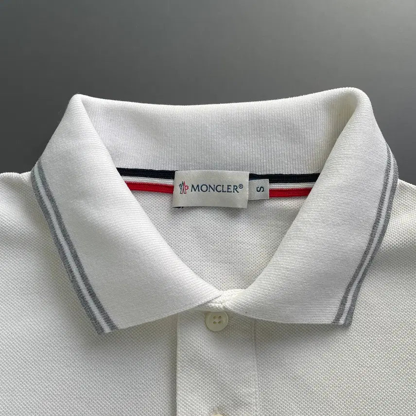 [BUNJANG] Moncler Embroidered Patch Cotton Polo T-shirt / [S] 몽클레어 자수 패치 코튼 폴로 반팔 티셔츠