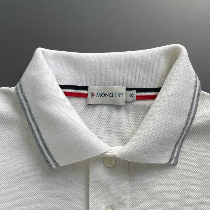 [BUNJANG] Moncler Embroidered Patch Cotton Polo T-shirt / [S] 몽클레어 자수 패치 코튼 폴로 반팔 티셔츠