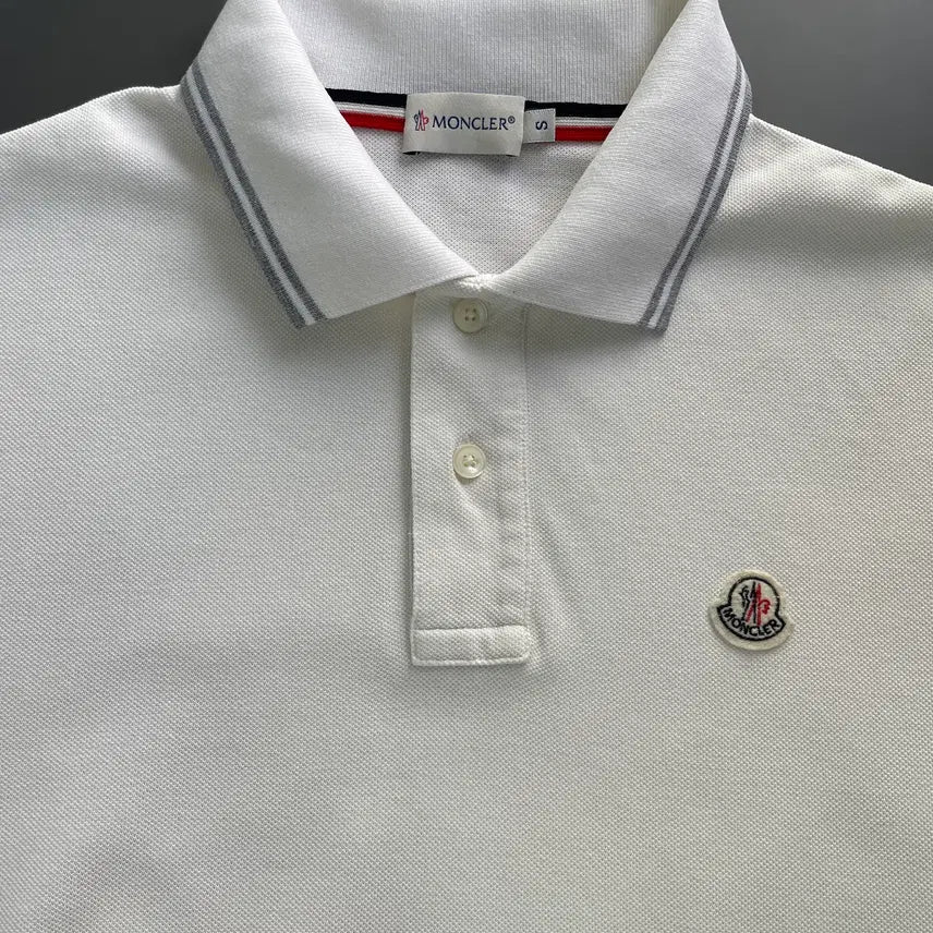 [BUNJANG] Moncler Embroidered Patch Cotton Polo T-shirt / [S] 몽클레어 자수 패치 코튼 폴로 반팔 티셔츠