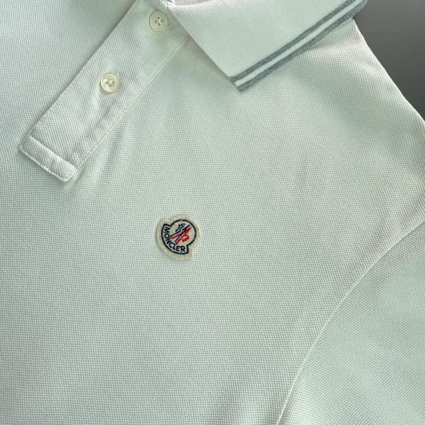 [BUNJANG] Moncler Embroidered Patch Cotton Polo T-shirt / [S] 몽클레어 자수 패치 코튼 폴로 반팔 티셔츠