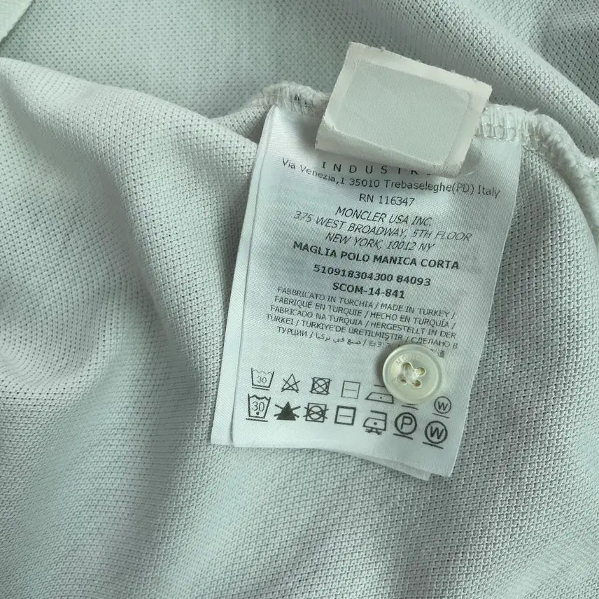 [BUNJANG] Moncler Embroidered Patch Cotton Polo T-shirt / [S] 몽클레어 자수 패치 코튼 폴로 반팔 티셔츠