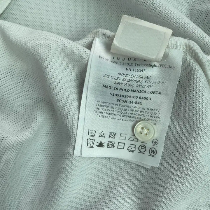 [BUNJANG] Moncler Embroidered Patch Cotton Polo T-shirt / [S] 몽클레어 자수 패치 코튼 폴로 반팔 티셔츠
