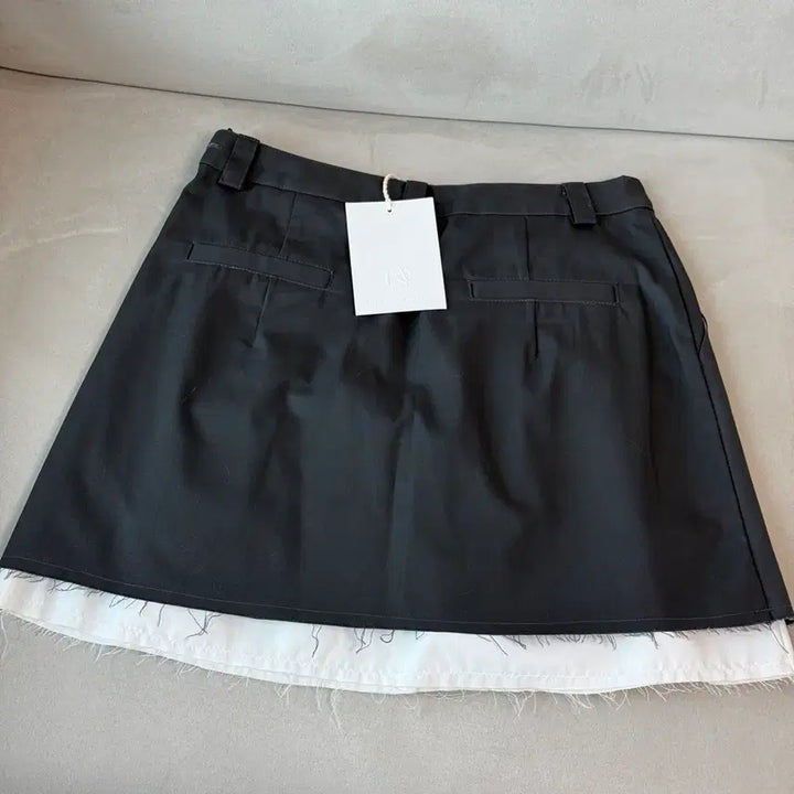 [BUNJANG] Ethosome Cotton Pleated Skirt Charcoal / [새상품]에트오소메 코튼 플리츠 스커트 챠콜