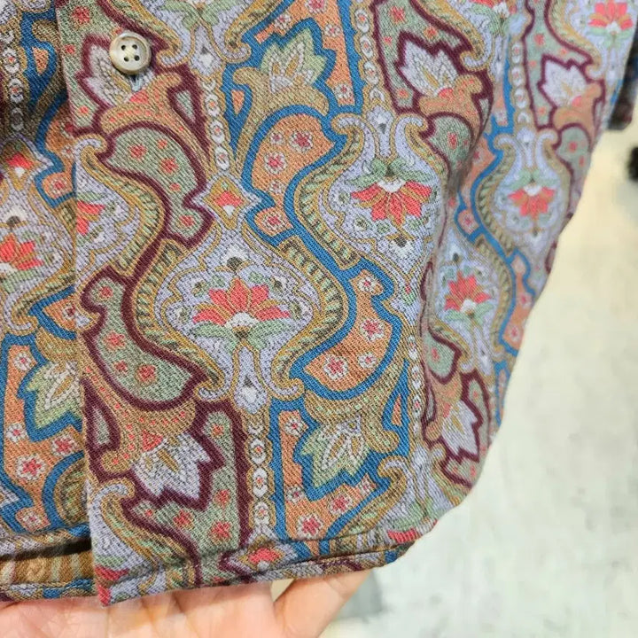 [BUNJANG] RALPH LAUREN Cotton Pattern Collar Shirt / RALPH LAUREN 랄프 로렌 코튼 패턴  카라 셔츠