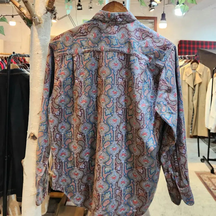 [BUNJANG] RALPH LAUREN Cotton Pattern Collar Shirt / RALPH LAUREN 랄프 로렌 코튼 패턴  카라 셔츠