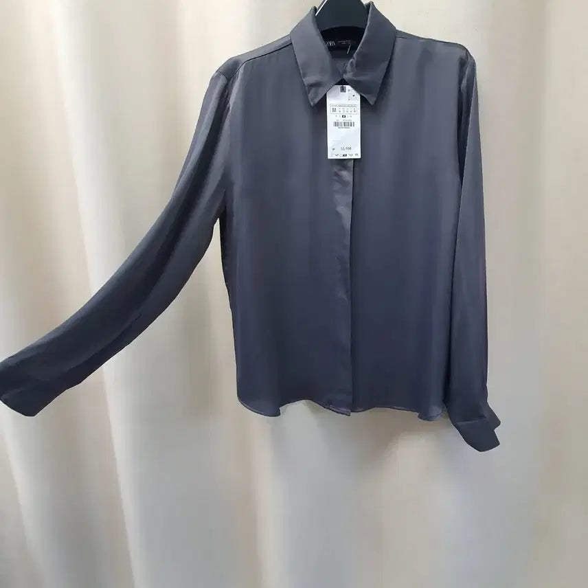 [BUNJANG] ZARA Viscose 100% Shirt Blouse / 미착용 자라 비스코스100 셔츠 블라우스