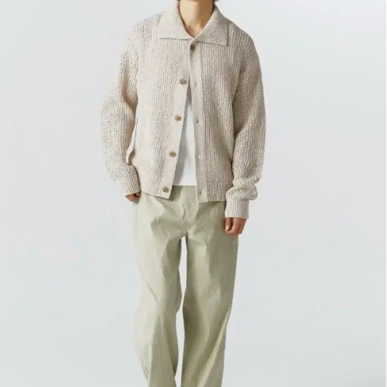 [SOLD OUT] 타임옴므 크로쉐 니트 가디건(23SS)