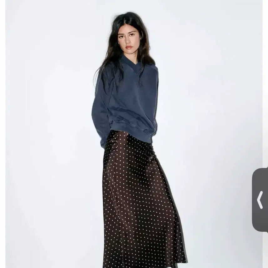 [BUNJANG] Zara Silky Dot Skirt - L / 자라 도트 실키 스커트 L
