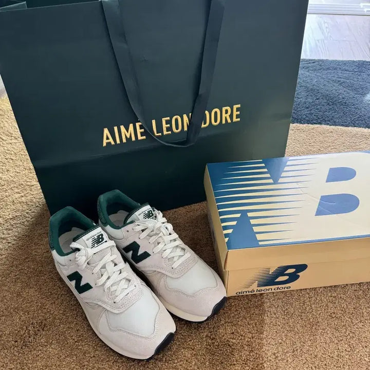 [BUNJANG] Aime Leon Dore x New Balance 475 White Green Sneakers / 에메레온도르 x 뉴발란스 475 화이트그린 새상품