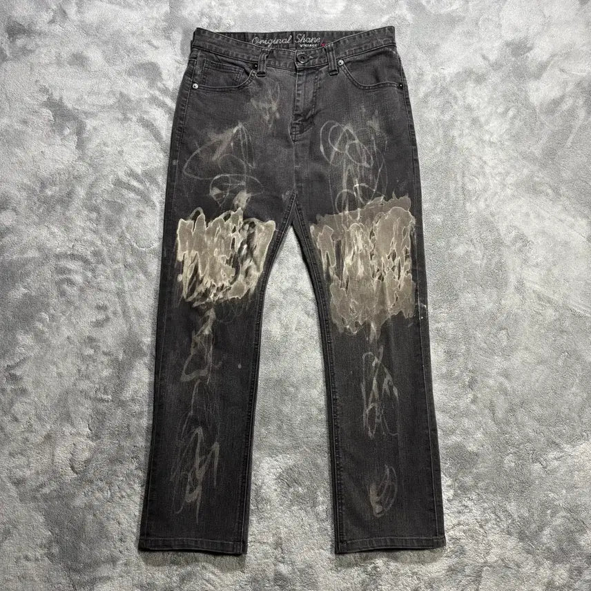[BUNJANG] Shane Jean Vintage Washed Black Denim Jeans / 쉐인진 빈티지 워싱 블랙 데님