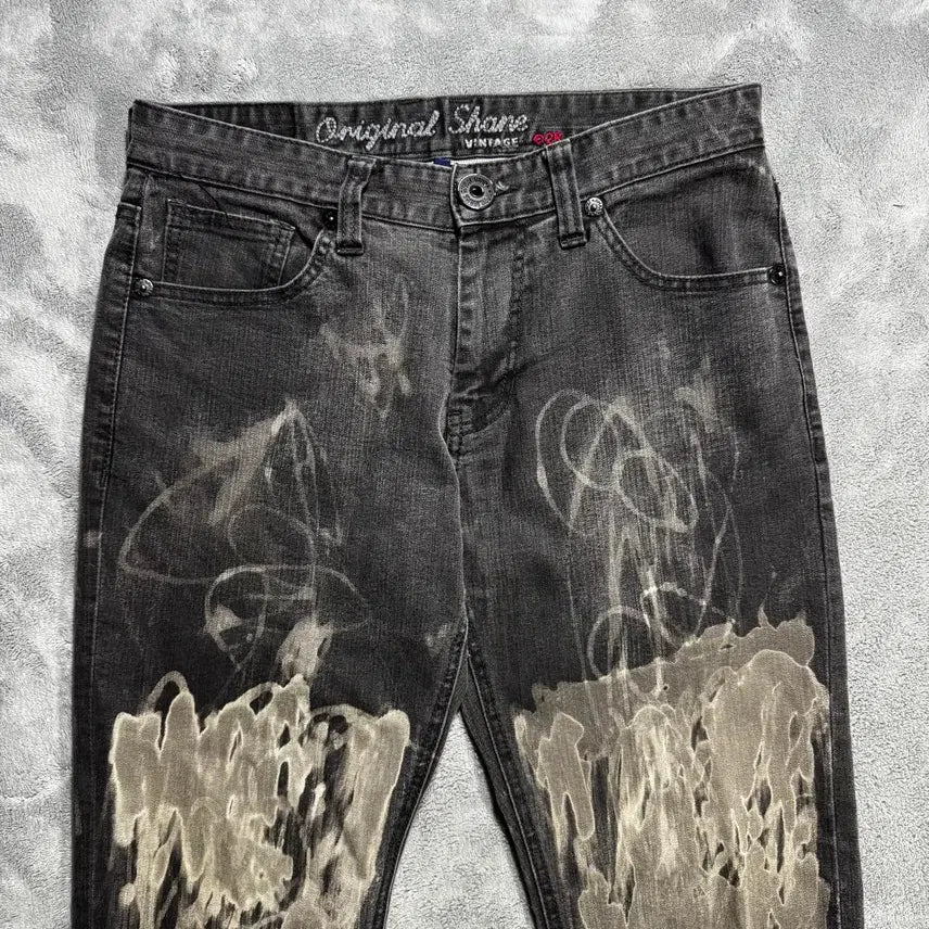 [BUNJANG] Shane Jean Vintage Washed Black Denim Jeans / 쉐인진 빈티지 워싱 블랙 데님