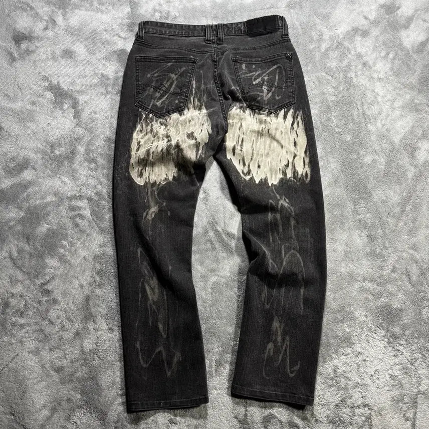 [BUNJANG] Shane Jean Vintage Washed Black Denim Jeans / 쉐인진 빈티지 워싱 블랙 데님