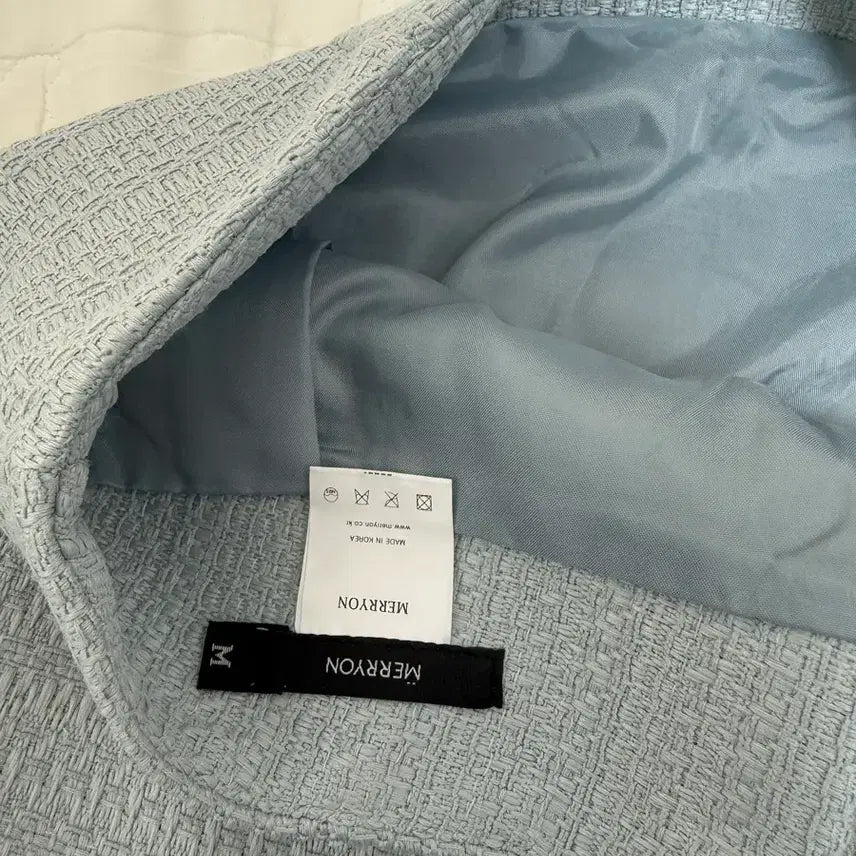 [BUNJANG] Merion Tweed Set Sky Blue / 메리온 트위드셋업 하늘색