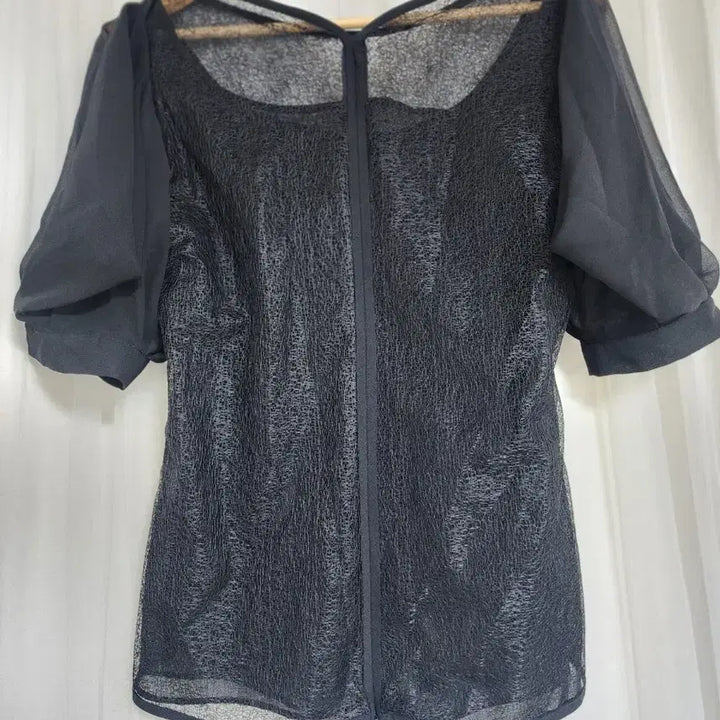[BUNJANG] Zigot Black See-through Blouse / 지고트 블랙 시스루 블라우스