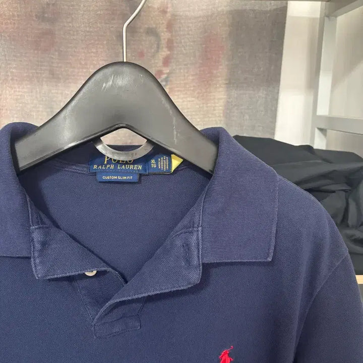 [BUNJANG] Polo Ralph Lauren Navy Short-Sleeve Polo Shirt / 폴로 랄프로렌 네이비 반팔 카라티