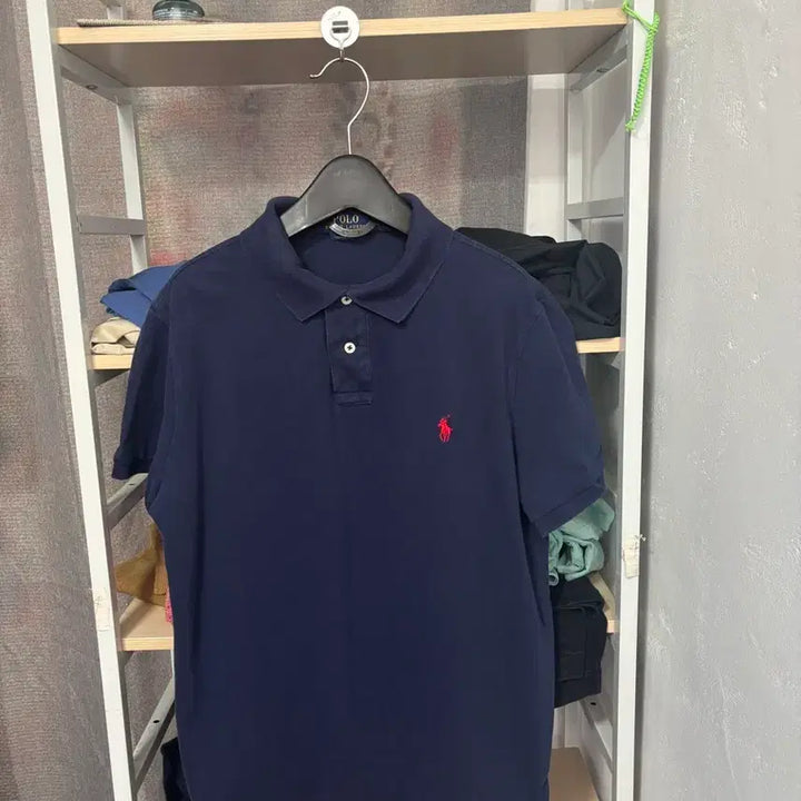 [BUNJANG] Polo Ralph Lauren Navy Short-Sleeve Polo Shirt / 폴로 랄프로렌 네이비 반팔 카라티
