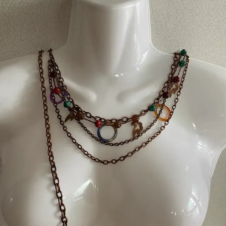 [BUNJANG] Vintage Multi Chain Necklace &amp; Belt / 일본 수입 빈티지 멀티 벨트 체인 목걸이 겸 벨트