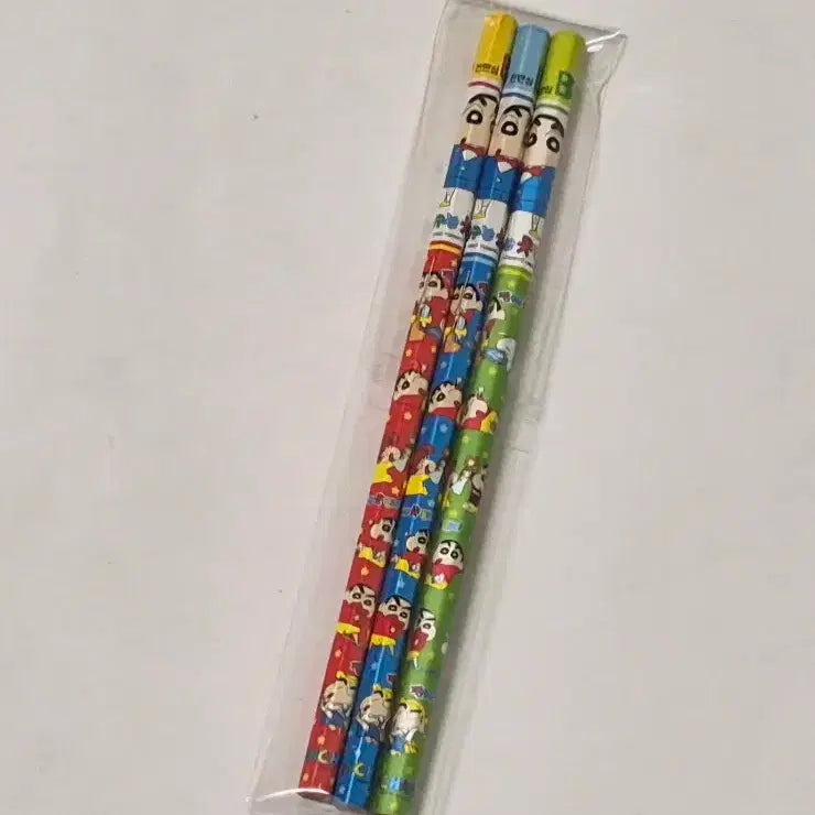 [BUNJANG] Crayon Shin-chan Retro Pencil Set / 3자루)고전 레트로 짱구 연필