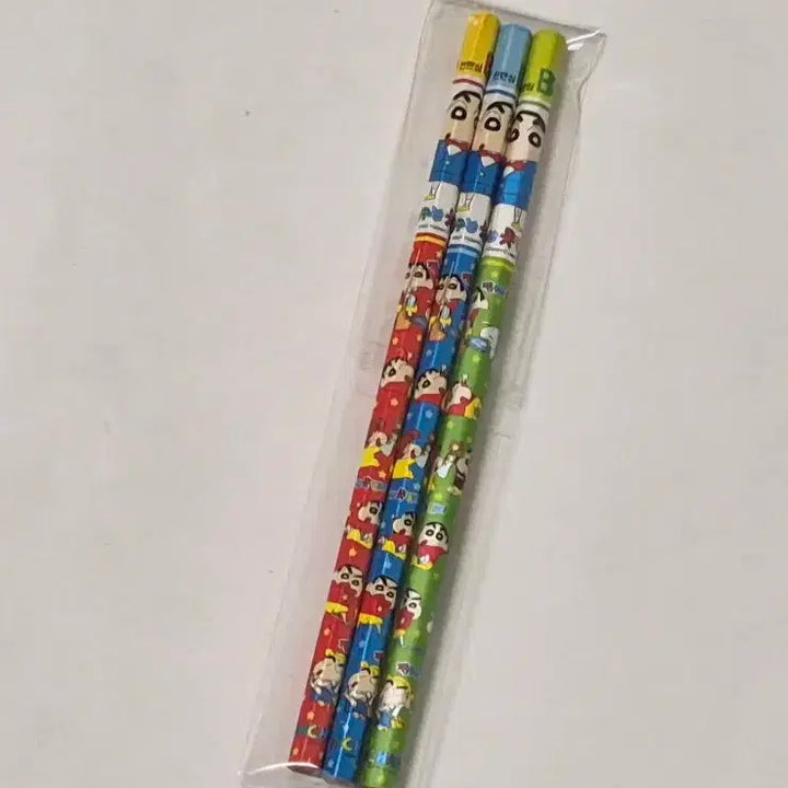 [BUNJANG] Crayon Shin-chan Retro Pencil Set / 3자루)고전 레트로 짱구 연필