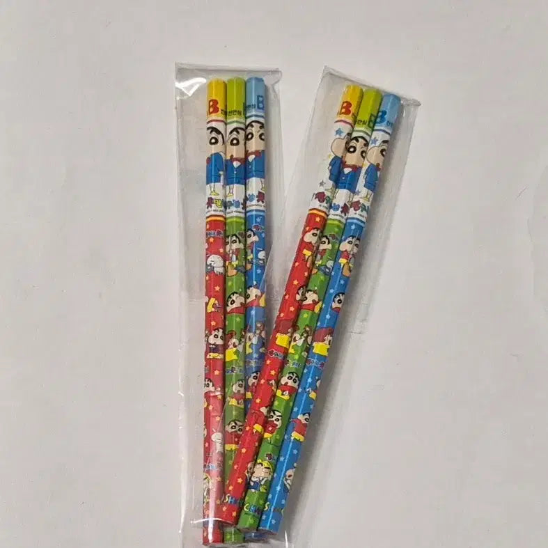 [BUNJANG] Crayon Shin-chan Retro Pencil Set / 3자루)고전 레트로 짱구 연필