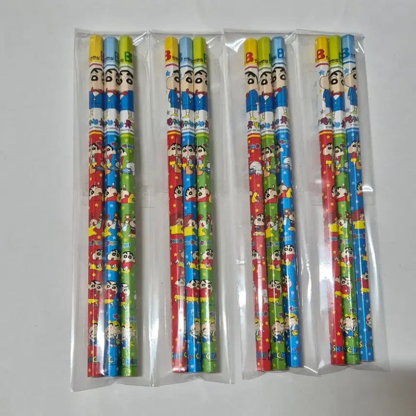 [BUNJANG] Crayon Shin-chan Retro Pencil Set / 3자루)고전 레트로 짱구 연필