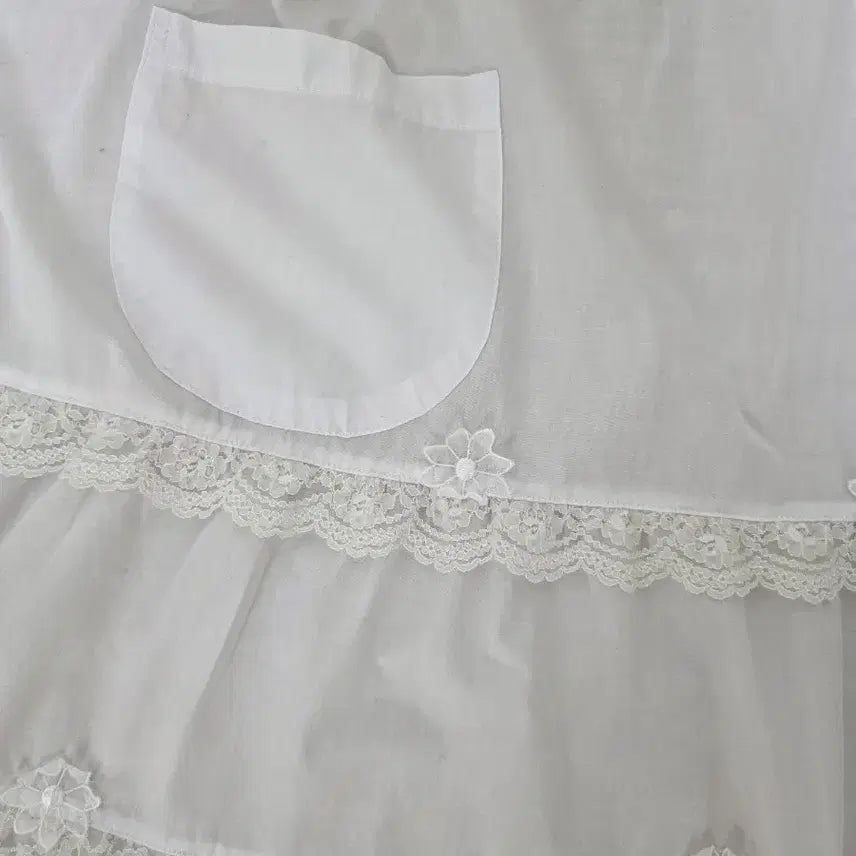 [BUNJANG] Vintage White Lace Apron / 일본빈티지 레이스 화이트 허리앞치마