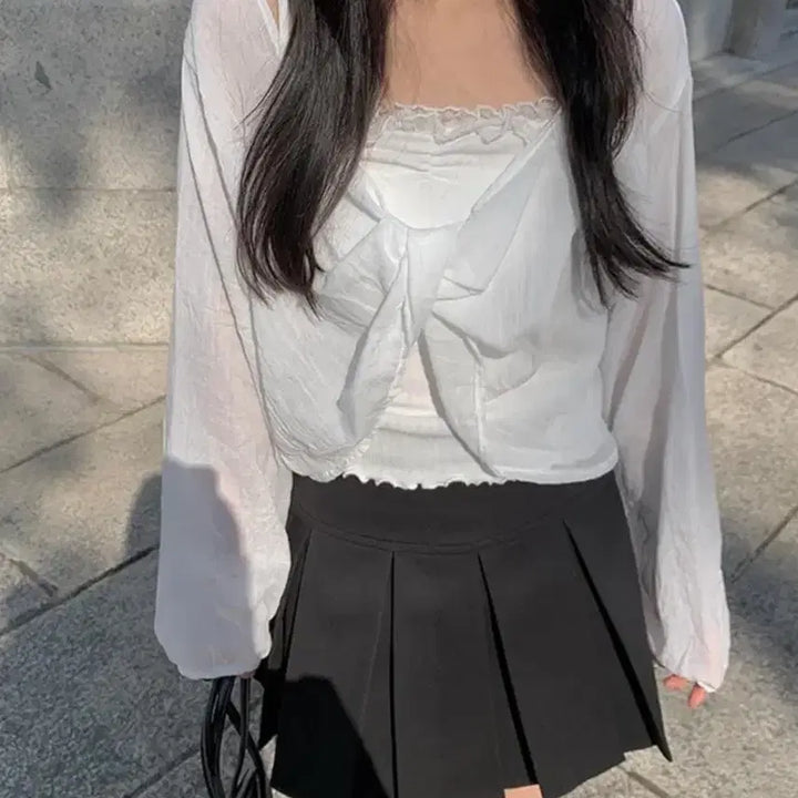 [BUNJANG] Anyone More Linen Loose-Fit Twist Blouse (White) / 애니원모어 오싯 린넨 루즈핏 꼬임 블라우스(화이트) 러블리 모리걸 에스닉