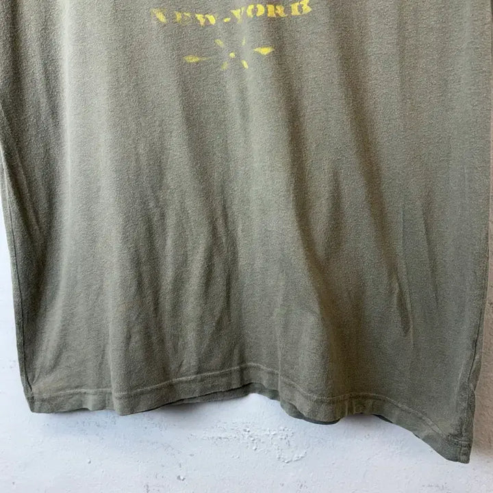 [SOLD OUT] [M] 폴로랄프로렌 빈티지 카키 프린팅 반팔티