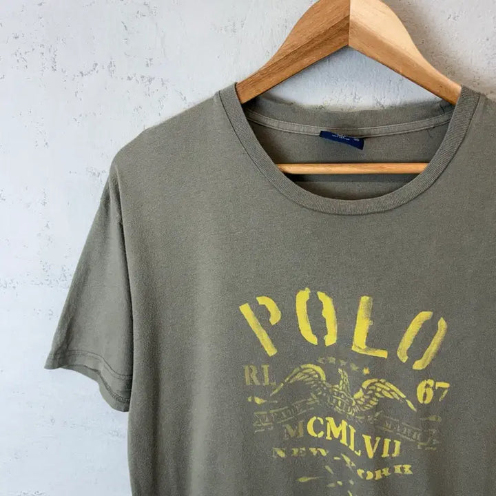 [SOLD OUT] [M] 폴로랄프로렌 빈티지 카키 프린팅 반팔티