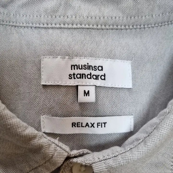 [BUNJANG] Musinsa Standard Relaxed Fit Oxford Shirt - Gray - M Size / 무탠다드 릴렉스 핏 옥스포드 셔츠 [그레이] M 사이즈