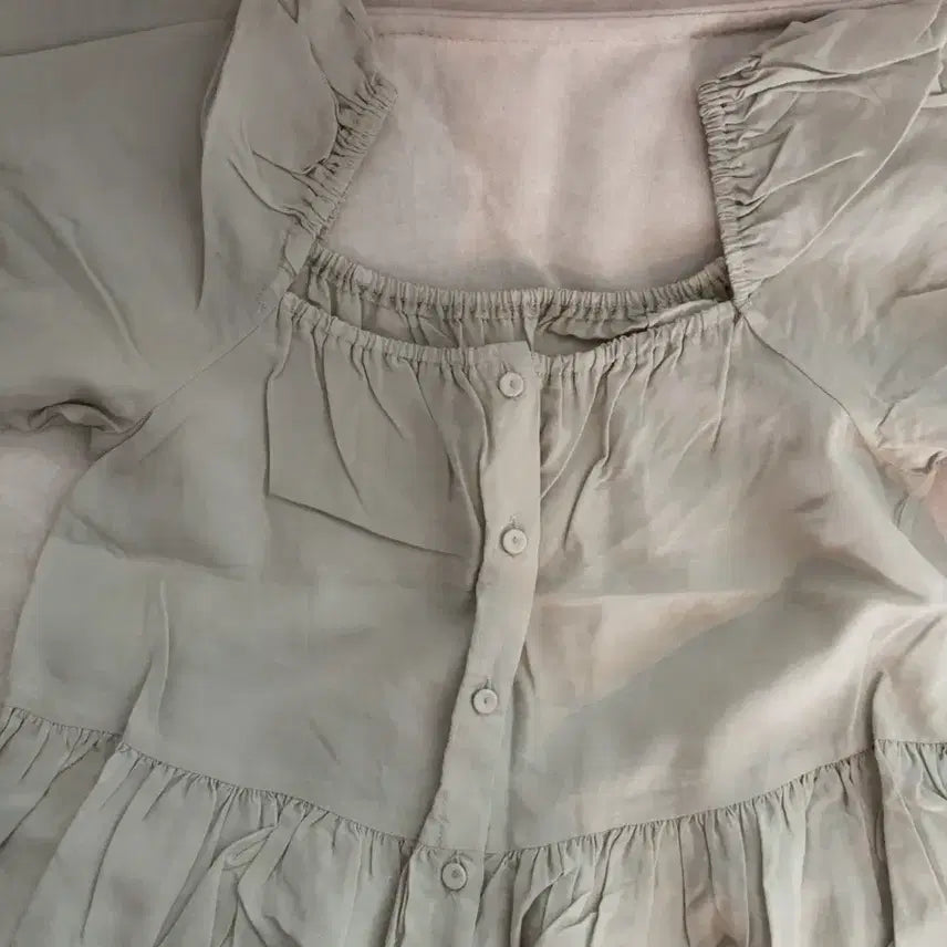 [BUNJANG] Mint Square Blouse / 민트 스퀘어 블라우스