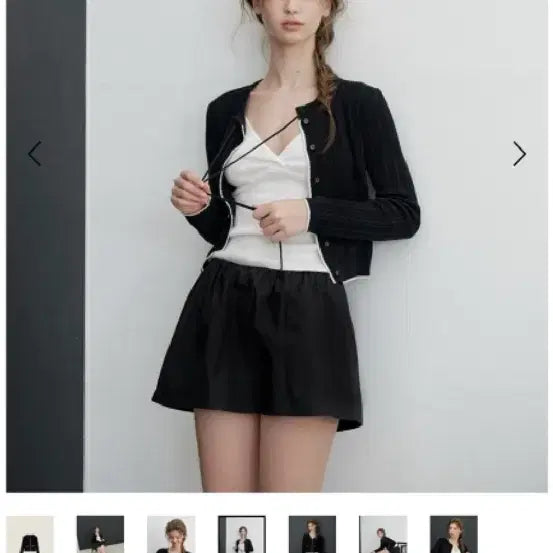 [BUNJANG] LePlain Coats Knit Cardigan &amp; Sov Sleeveless Top / 르플레인 코츠 니트 가디건 블랙 + 소브 슬리브리스