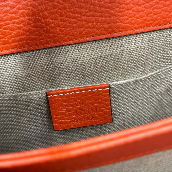 [BUNJANG] Gucci Interlocking GG Chain Small Crossbody Bag / 구찌 인터로킹 GG 체인 스몰 크로스백 오렌지 510304