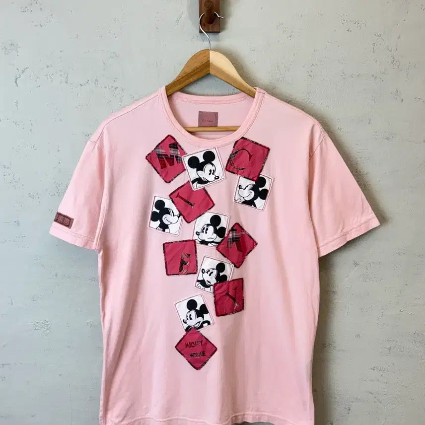 [BUNJANG] Karl Helmut Disney Mickey Patch Vintage T-shirt / [L] 칼헬무트 디즈니 미키 패치 빈티지 반팔티