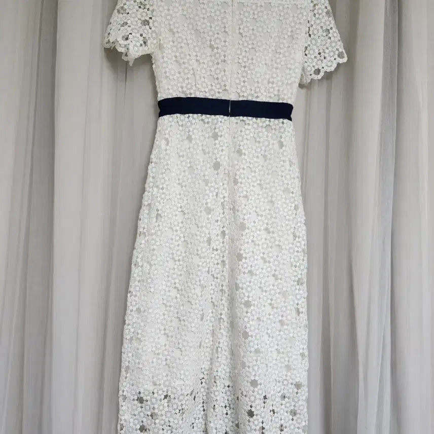 [BUNJANG] Plastic Island White Lace Long Dress / 플라스틱아일랜드 화이트 레이스 원피스