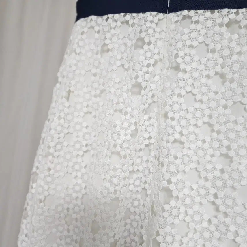 [BUNJANG] Plastic Island White Lace Long Dress / 플라스틱아일랜드 화이트 레이스 원피스