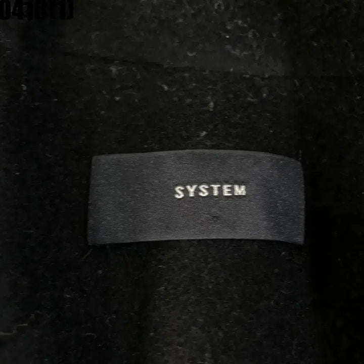 [BUNJANG] System Black Wool Double Coat S / 시스템 블랙 모직 더블 코트 S
