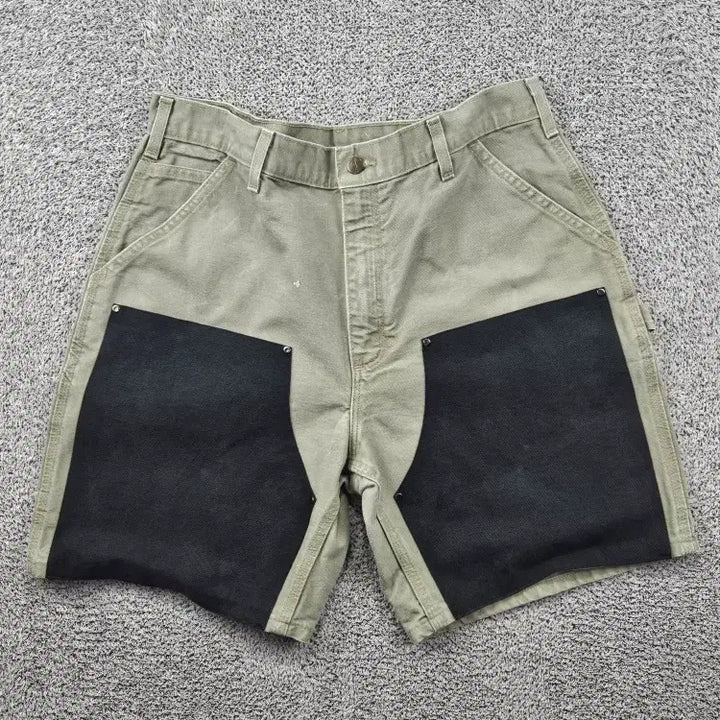 [SOLD OUT] 칼하트 덕캔버스 더블니 워크 쇼츠 반바지 커스텀 ( 36" )/11886