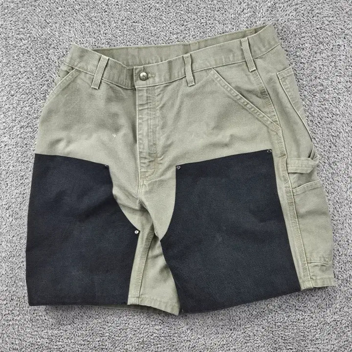 [SOLD OUT] 칼하트 덕캔버스 더블니 워크 쇼츠 반바지 커스텀 ( 36" )/11886