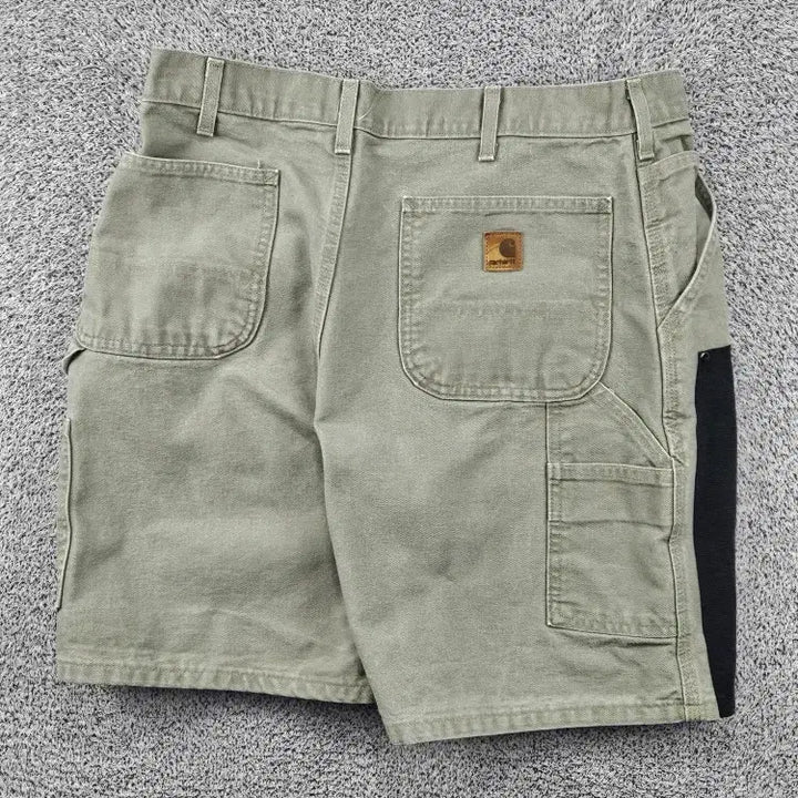 [SOLD OUT] 칼하트 덕캔버스 더블니 워크 쇼츠 반바지 커스텀 ( 36" )/11886