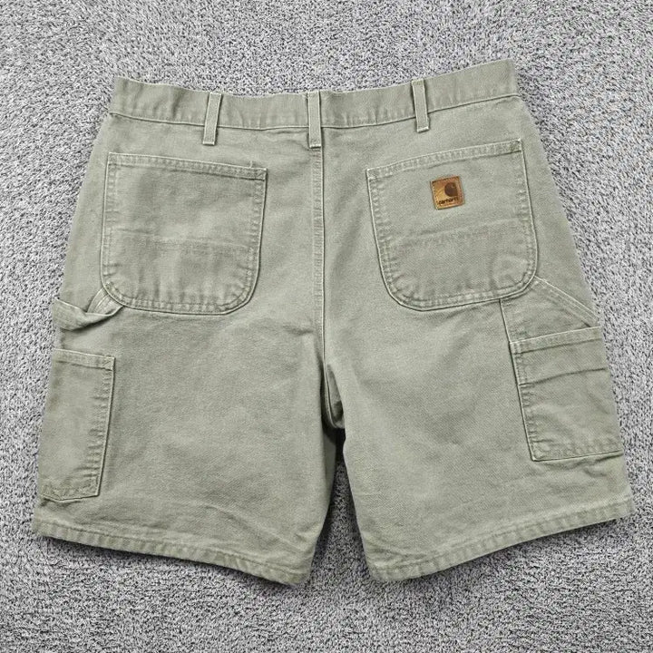 [SOLD OUT] 칼하트 덕캔버스 더블니 워크 쇼츠 반바지 커스텀 ( 36" )/11886